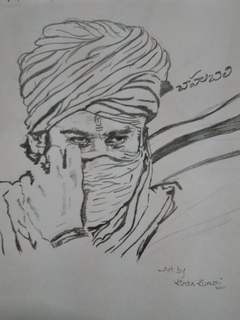 #darling #prabhas #baahubali Bahubali Drawing, Prabhas Drawing, Darling Prabhas, Buddhist Art Drawing, Indian Art Gallery, Hidden Love, Buddhist Art, Book Art Drawings, Indian Art