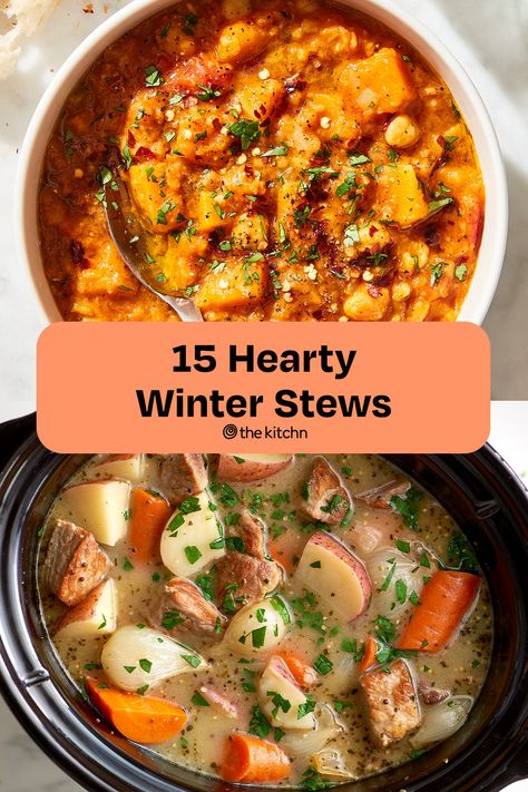 A surefire trick for making winter more bearable: Put a delicious, hearty stew on the stove. Here are 15 of our absolute favorite stew recipes to try right now. Winter Stew Recipes, Stew Recipes Stove Top, Winter Stew, Pumpkin Stew, Slow Cooker Curry, Winter Stews, Classic Beef Stew, Hearty Stew, Pot Beef Stew