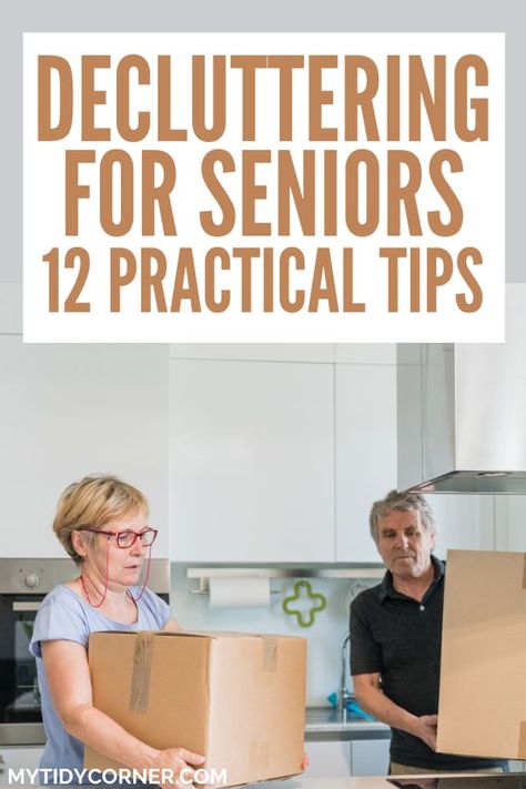 Discover practical decluttering tips for seniors to make it easier for you to declutter your home and keep the clutter at bay. Easy Decluttering, Declutter Help, Easy House Cleaning, Declutter Closet, Decluttering Inspiration, Household Help, Clutter Control, Declutter Challenge, Declutter Home