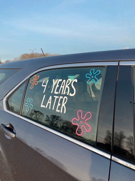 High School Car Decorating, Junior Year Car Paint, Senior Sunrise Car Ideas, Car Painting For Seniors, First Day Of Senior Year Car Paint, Senior Jeep Decorating Ideas, 2025 Senior Car Paint, Funny Senior Car Decorating Ideas, Senior Car Marker Ideas