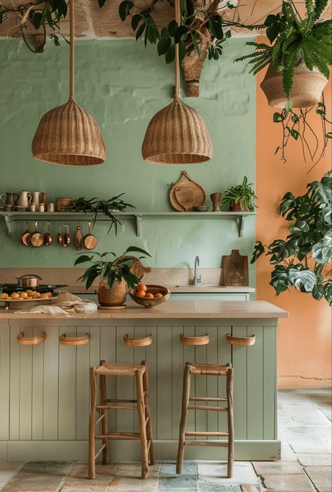 Modern Boho Kitchen Ideas, Eclectic Dishes, Kitchen Corners, Modern Boho Kitchen, Kitchen Sink Design, Bohemian Kitchen, Victorian Kitchen, Hallway Designs, Eclectic Kitchen