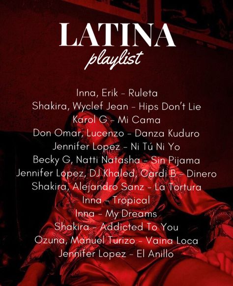 Latino Songs Playlist, Latina Party Aesthetic, Latina Playlist Names, Latin Playlist Names, Mexican Playlist Name, Good Mexican Songs, Spanish Music Playlist Names, Mexican Music Playlist, Mexican Songs Playlist