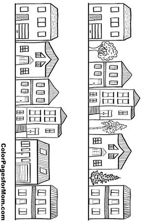 Embroidery Patterns Ideas, House Colouring Pages, Patterns Ideas, House Quilts, Pola Sulam, House Drawing, Diy Bottle, Painted Stones, Rug Hooking