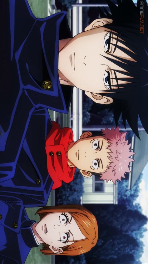 Megumi Itadori Nobara, Megumi Itadori, Itadori Nobara, Anime Jujutsu Kaisen, Funny Wallpaper, Anime Life, Anime Background, Me Me Me Anime, Glass Painting