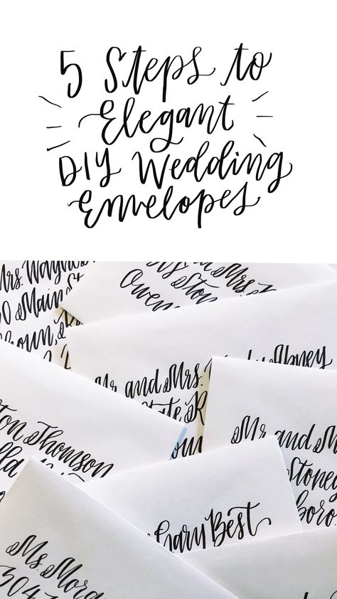 Calligraphy For Wedding Invitations, Wedding Hand Lettering, Address Envelopes By Hand, Hand Addressed Envelopes, Diy Wedding Envelopes, Envelope Hand Lettering, Calligraphy Addressed Envelopes, Pretty Penmanship, Handwritten Envelopes