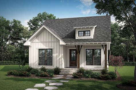 Small house plans Small Home Plan, Shed Dormer, Sims Houses, Farmhouse Style House Plans, Dormer Windows, Building Tips, Farmhouse House, Farmhouse Plan, Small Homes