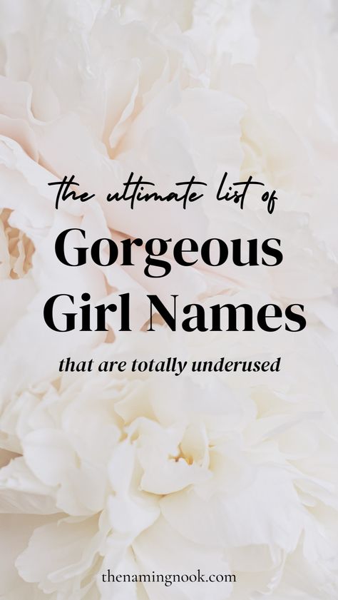 Want a beautiful and unique girl name for your baby girl? Here are 105 gorgeous girl names with beautiful meanings. Our list features pretty girl names and unique baby names for girls that are timeless and classic. Click through for the full baby girl name list, including girl name aesthetic, beautiful baby names, and unique girl names. Lucia Name Meaning, Sienna Name Meaning, Classic Girl Names List, Pretty Girl Names List, Cute Girl Names List, Girly Name Ideas, Elegant Names Girl, Unique Girl Names List, Feminine Names Aesthetic