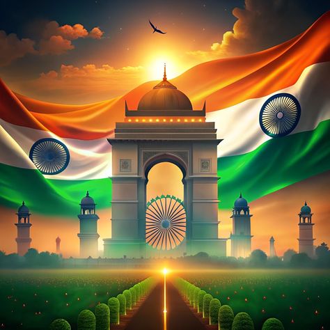 India's Independence Day is celebrated on August 15th. This day commemorates India's independence from British rule in 1947. It's a significant national holiday, marked by flag-raising ceremonies, parades, and cultural events. The Prime Minister of India typically addresses the nation from the Red Fort in Delhi, highlighting achievements and future goals. The day is celebrated with a sense of pride and patriotism across the country, featuring various activities including cultural performances, p Nature, 15 Agustus India Poster, 78 Independence Day India, 78 Independence Day, Independent Day Images, August 15 Independence Day Poster, 15 Agustus India, Independence Day India Poster, 15 August Independence Day Posters