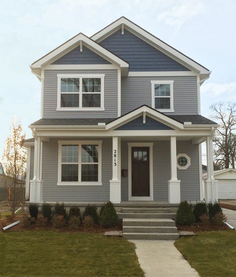 The Kirkwood| Recently finished this Kirkwood on Kenmore Road in Berkley. #theadleradvantage House Exterior Normal, Cozy Small House Exterior, Simple American House, Townhomes Exterior, American Style House Exterior, Small American House, Small Suburban House, Wall Frame Layout, American House Interior