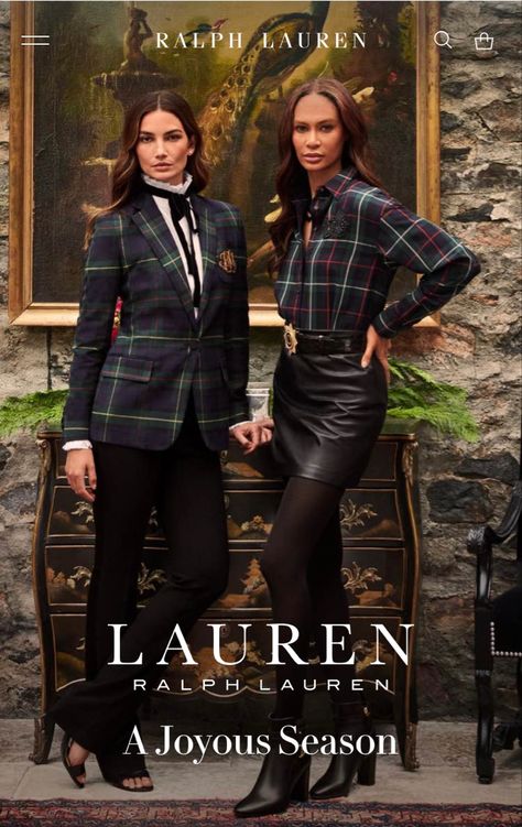 Ralf Lauren Christmas, Ralph Lauren Family Photoshoot, Ralph Lauren Photoshoot, Ralph Lauren Campaign, Ralph Lauren Holiday, Ralph Lauren Plaid Dress, Plaid Blazer Outfit, Blackwatch Plaid, Ralph Lauren Looks