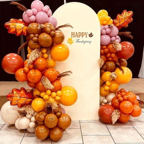 Faster shipping. Better service Thanksgiving Balloon Garland, Thanksgiving Balloons, Autumn Centerpieces, Fall Party Decorations, Thanksgiving 2023, Fall Ball, Fall Birthday Parties, Balloon Crafts, Halloween Balloons