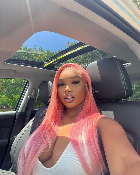 Pink Wig, Hair Laid, Baddie Hairstyles, Black Girls Hairstyles, Aesthetic Hair, Weave Hairstyles, Black Women Hairstyles, Pink Hair, Lace Wigs