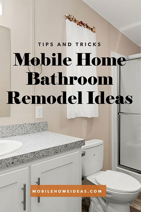 Mobile Home Bathroom Remodel Ideas Small Bathroom Ideas Mobile Home, Mobile Home Bathroom Renovations, Small Trailer Bathroom Remodel, Remodeling Mobile Homes Bathroom, Mobile Home Bathroom Remodel Master Bath Farmhouse, Manufactured Home Bathroom, Mobile Home Bathroom Remodel Single Wide, Modular Bathroom Remodel, Single Wide Bathroom Ideas