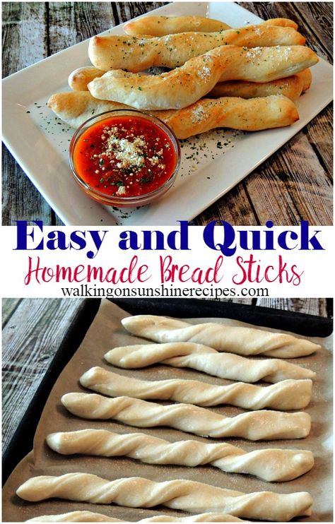 Quick Breadstick Recipe, Homemade Bread Sticks, Quick Homemade Bread, Pizza Dough Bread, Homemade Breadsticks, Store Bought Pizza Dough, Bread Sticks Recipe, Bread Sticks, Quick Side Dishes