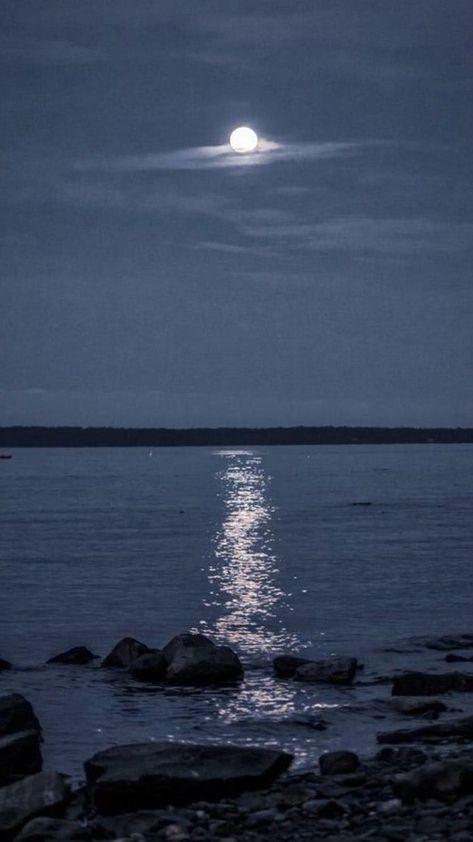 Moonlight Shining On Water, Moonlight On A River, Moon Shining On Water, Moon River Aesthetic, Moonlight On Ocean, Moon And Water Aesthetic, Night Water Aesthetic, Night River Aesthetic, River Night Aesthetic