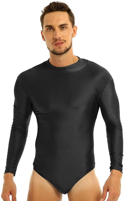 Amazon.com: FEESHOW Men's Long Sleeve Zipper Modern Dance Shirt One-Piece Romper Bodysuit : Clothing, Shoes & Jewelry Mens Leotard, Mens Bodysuit, Spandex Bodysuit, Long Sleeve Leotard, Leotard Bodysuit, Dance Shirts, One Piece Bodysuit, Black Bodysuit, Long Sleeve Bodysuit