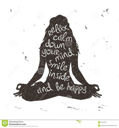 Woman Silhouette Sitting In Lotus Pose Of Yoga. - Download From Over 38 Million High Quality Stock Photos, Images, Vectors. Sign up for FREE today. Image: 53307321 Yoga Foto's, Visualization Board, Yoga Kunst, Frases Yoga, Meditation Mantra, Massage Quotes, Arte Yoga, Yoga Nature, Art Lettering