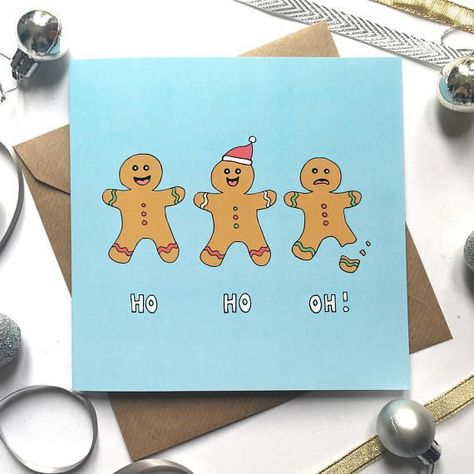 Funny Holiday Photo Cards, Funny Holiday Photos, Christmas Card Puns, Christmas Cards Drawing, Christmas Humor Ecards, Gingerbread People, Cute Christmas Cards, Christmas Puns, Funny Christmas Card