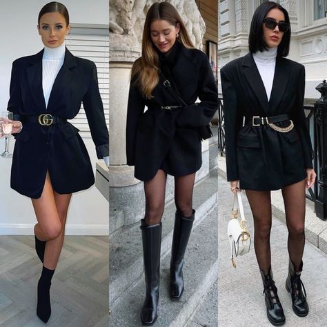 Blazer Going Out Outfit, Blazer Dress Outfits, Chic Outfits Classy, Chic Clothing Style, Black Boyfriend, Blazer Outfits For Women, London Outfit, Winter Dress Outfits, Stylish Work Attire