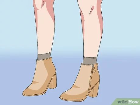 3 Ways to Wear Socks with Boots - wikiHow Boots And Socks Outfit Winter, Socks With Boots Ankle, How To Wear Slouch Socks, How To Wear Boot Socks, How To Wear Socks With Ankle Boots, Ankle Boots With Socks Outfit, Chelsea Boots With Socks Outfit, Boot Socks How To Wear, How To Style Sock Boots