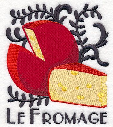 Machine Embroidery Designs at Embroidery Library! - Embroidery Library Design, French Cheese, Towel Embroidery, Flour Sack Towels, Embroidery Library, Kitchen Tea, Kitchen Tea Towels, Embroidery Pattern, Tea Towel