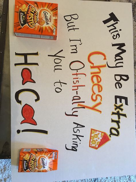 Goldfish Hoco Proposal, Dance Puns, Prom Proposals, Cute Homecoming Proposals, Cute Prom Proposals, Basketball Posters, Hoco Proposals, Hoco Proposals Ideas, Prom Proposal