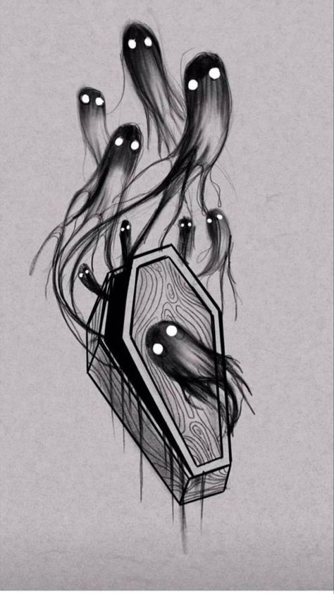 Creepy Space Tattoo, Dark Halloween Tattoos, Dark Ghost Tattoo, Creepy Filler Tattoo, Ghost Sketch Dark, Witchery Tattoo, Ghost Tattoos Scary, Creepy Ghost Drawing, Scary Ghost Tattoo