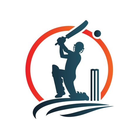 Cricket Player Logo Design Playing Short Vector Criket Jursy Logo, Cricket Png Logo, Cricket Logo Design Ideas, Cricket Vector, Logo Cricket, Cricket Aesthetic, Cricket Stumps, Cricket Logo Design, Cricket Whites