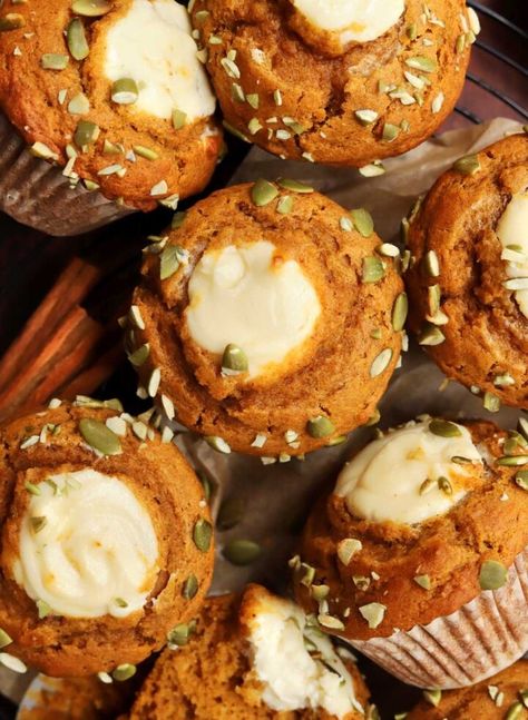 THE BEST Pumpkin Cream Cheese Muffins (Starbucks copycat) - Scientifically Sweet Sugar Free Banana Muffins, Scientifically Sweet, Pumpkin Cream Cheese Muffins, Police Chase, Pumpkin Cream Cheese, Apple Cinnamon Muffins, Chocolate Banana Muffins, Cream Cheese Muffins, Starbucks Pumpkin