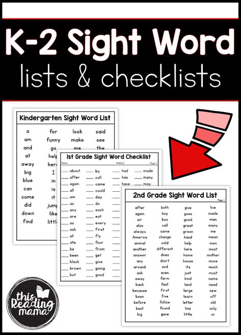 Grab these K-2 sight word lists and checklists to help you assess the sight words your K-2 learners need. {3rd-5th grade sight word lists are coming later this week!} A few years ago, I shared some printable sight word lists. This week, I’m updating and expanding those lists for K-5 learners. *This post contains affiliate … Homeschool Sight Words, First Grade High Frequency Word List, Word Games For 1st Grade, Help 1st Grader With Reading, Sight Word Assessment Free, 1st Grade Assessment Free Printable, Helping 1st Grader To Read, First Grade Assessment Free Printable, 1st Grade Sight Words Printables Free