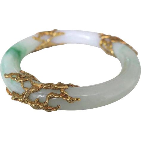 Gold And Pearl Bracelet, Jade Jewellery, Colors Outfit, Jade Bangle Bracelet, Bracelet And Ring, Cobblestone Streets, Jade Bangle, Bangles Jewelry Designs, Silver Jewels