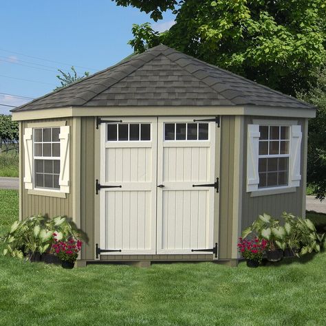 Corner Shed, Corner Sheds, 10x12 Shed Plans, Wooden Storage Sheds, Shed Plans 12x16, Build Your Own Shed, Wood Shed Plans, Shed Floor, Shed Building