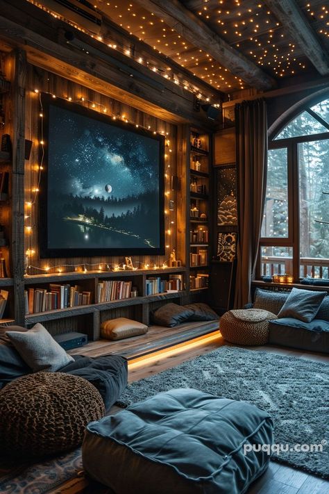 Small Theater Room: Creating Big Experiences in Compact Spaces - Puqqu Small Theater Room Ideas, Small Theater Room, Teen Lounge Rooms, Home Theater Room, Home Theater Room Design, Teen Lounge, Theater Room Design, Home Cinema Room, Small Theatre