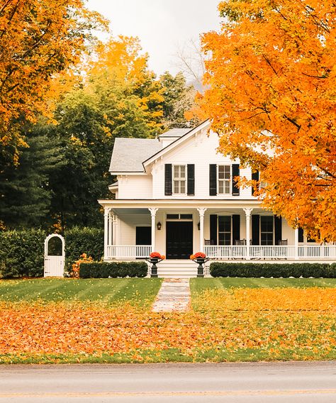 Manchester Vermont, Vermont Fall, Architecture Antique, Fall Getaways, New England Travel, New England Homes, Home Exteriors, Love Fall, Autumn Aesthetic