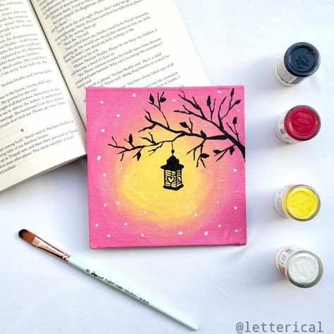 فن الرسم بالمسامير, Calligraphy Brush Pen, Canvas Art Painting Abstract, Cute Easy Paintings, Canvas Art Painting Acrylic, Painting Night, Sky Art Painting, Pen Calligraphy, Calligraphy Brush