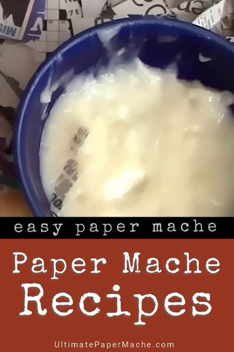 Flour Paste Glue, Gluten Free Paper Mache Recipe, Glue And Water Paper Mache, Papermache Recipes Glue, Glue Paper Mache Recipe, Paper Mache Diy Tutorials, Flour Paper Mache Recipe, Paper Mache Recipe With Glue, How To Do Paper Mache