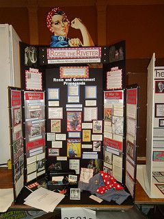 WWII Rosie History Fair Boards, Wax Museum Ideas, History Fair Projects, Tri Fold Poster Board, Wax Museum Project, Tri Fold Poster, Elementary School Projects, National History Day, School Exhibition