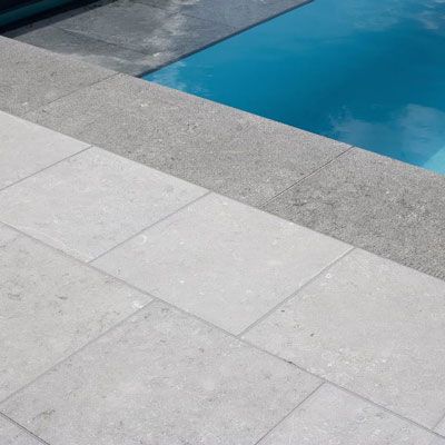 Grey Pool Coping, Bluestone Pool Coping, Kool Deck, Stone Pool Deck, Belgian Bluestone, Fireplace Facing, Durable Countertops, Pool Porch, Outdoor Pool Area