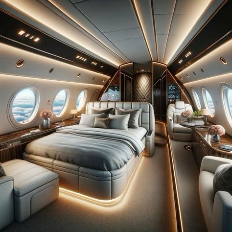 Private jet rich fancy chic interior #interior#rich#plane Luxury Plane Interior, Luxury Private Jets Interior, Private Plane Interior, Airplane Hotel, Jets Privés De Luxe, Jet Interior, Flying Private, Private Jet Plane, Private Planes