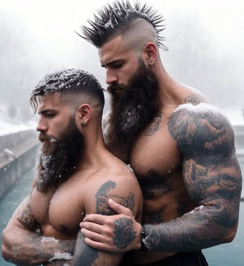 Men | Fearsome Beard Guys Grooming, Man Hug, Mustache Styles, Viking Men, Scruffy Men, Ginger Men, Beefy Men, Inked Men, Bear Men