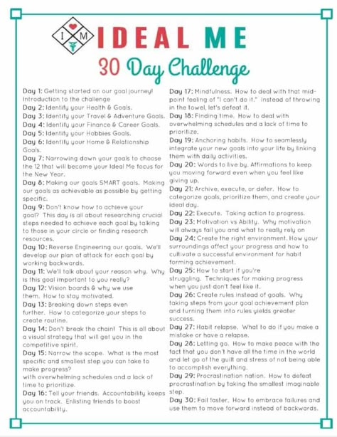 Ideal Self, Wellness Challenge, Happiness Challenge, Journal Writing Prompts, Day Challenge, 30 Day Challenge, Self Care Activities, Health Goals, Journal Writing