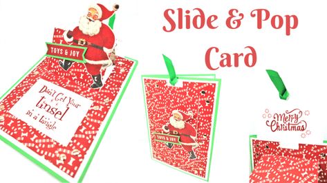 Slide & Pop Card – Mixed Up Craft Made To Surprise Sam Calcott, Card Shapes, Up Craft, Christmas Creative, Fancy Fold Card Tutorials, Christmas Papers, Joy Cards, Slider Cards, Creative Card