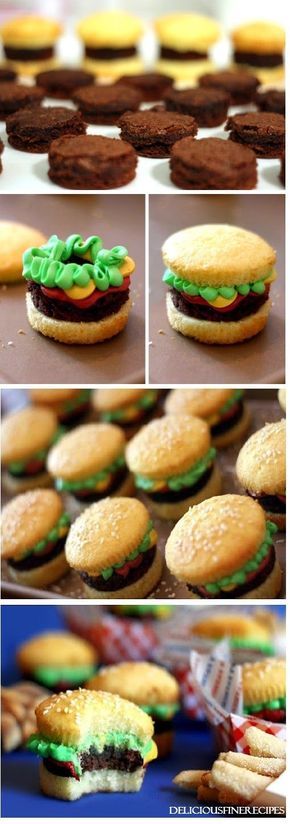 Cupcakes Summer, Cupcake Receptek, Burger Cupcakes, Ideas Cupcakes, Canned Frosting, Torte Cupcake, Diy Cupcakes, Crazy Cakes, God Mat