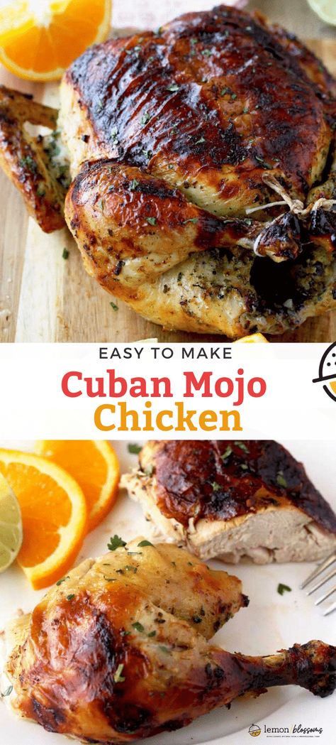 Cuban Mojo Chicken, Mojo Marinade, Cuban Recipe, Mojo Chicken, Cuban Chicken, Cuban Mojo, Mediterranean Foods, Latin Dishes, Cuban Dishes