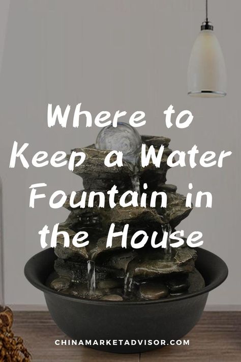 Where to Keep a Water Fountain in the House Feng Shui Fountain Indoor, Living Room Water Fountain, Zen Water Fountain Indoor, Water Fountain Indoor Decor, Diy Home Fountain, Indoor Water Fountains With Plants, Diy Indoor Fountain Waterfall, Small Indoor Fountain, Diy Fountain Ideas Indoor