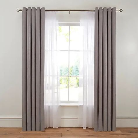 Long Curtains Living Room, Sheet Curtains, Layered Curtains, Curtain Styles, Plain Curtains, Stylish Curtains, Voile Curtains, Long Curtains, Modern Curtains