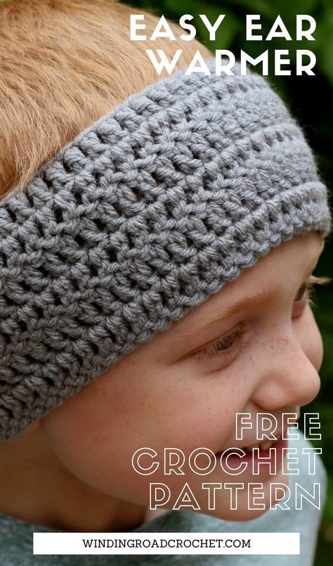 Free crochet pattern and video tutorial by Lindsey at Winding Road Crochet for a quick and easy crochet ear warmer. This pattern is great for beginner crocheters. Free Crochet Pattern For Headband, Crochet Headband Ear Warmer Free, Head Bands Crochet Pattern Free, Crochet Headband Ear Warmer Free Pattern, Crocheted Headband Patterns Free, Crochet Ear Warmer Free Pattern Easy Knit Headband, Crochet Ear Covers Free Pattern, Simple Crochet Ear Warmer Free Pattern, Quick And Easy Crochet Ear Warmers