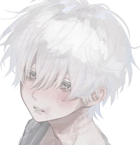 Cute Boy Pfp Anime, White Hair Boy Art, Boy With White Hair, Persona Anime, Boy Drawing, Boy Character, Anime Drawings Boy, Boy Art, Handsome Anime Guys