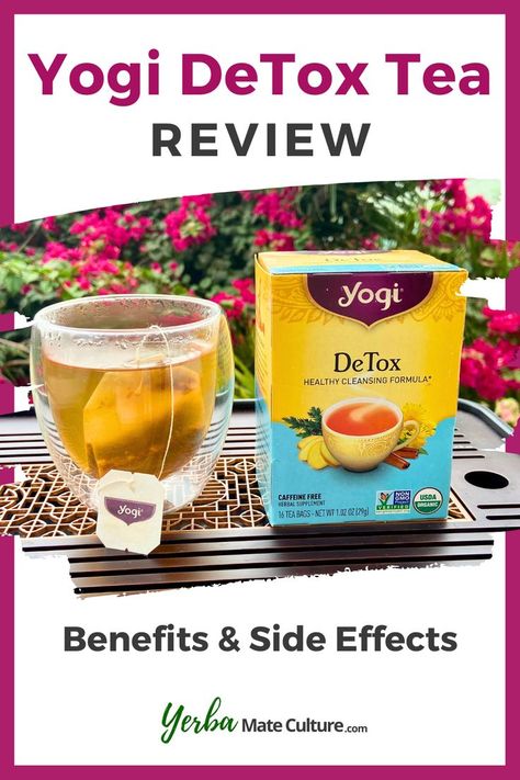 Teas For Detoxing, Detox Tea Cleanse Fat Burning, Yogi Detox Tea Benefits, Detox Tea Benefits, Detox Tea Cleanse, Detox Tea Recipe, Tea Cleanse, Yogi Tea, Homemade Drinks