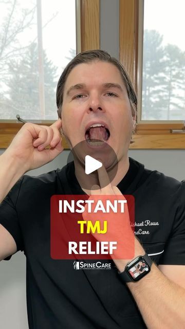 Dr. Michael Rowe | SpineCare on Instagram: "Dr. Rowe shows an easy way to get instant TMJ and jaw pain relief.  This exercise can be done at home (or work), requires no equipment, and may give relief within 30 seconds.  Let us know how it works for you!  #tmj #tmjdisorder #tmjtreatment #tmjpain #jawpain" Sore Jaw Relief, Lock Jaw Relief, Jaw Tension Relief, Jaw Stretches, Jaw Exercises Tmj, Tmd Relief, Dislocated Jaw, Tmj Relief Remedies, Dark Skin Around Mouth